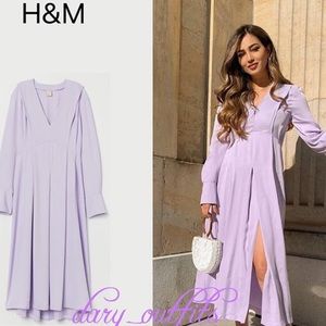 NWT V Neck Light Purple Maxi 100% Viscose Dress